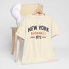 Antique White New York baseball tee  NYC t shirt  vintage baseball  sporty shirt