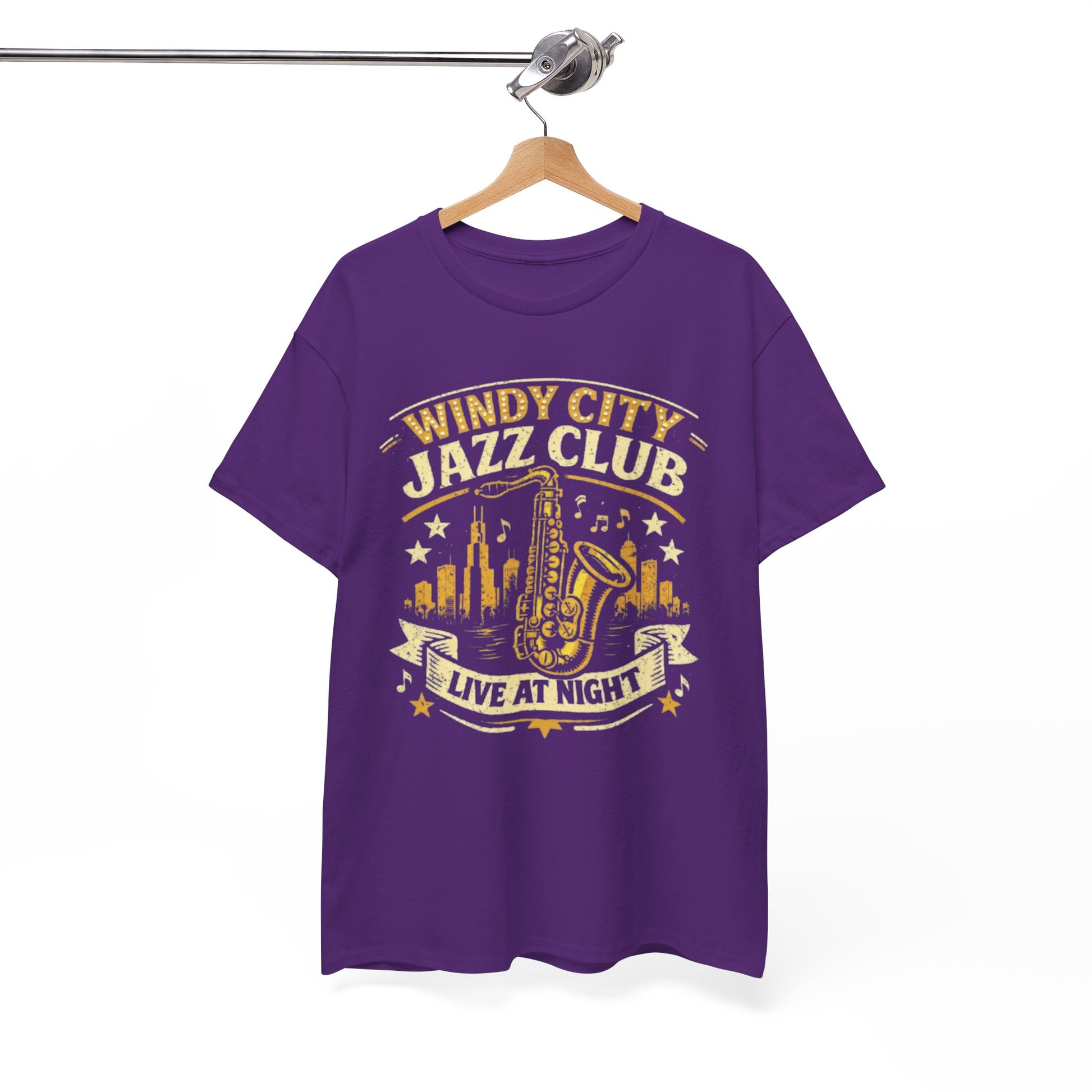 White Smoke Windy City Jazz Club T-Shirt – Vintage Chicago Music Streetwear Tee