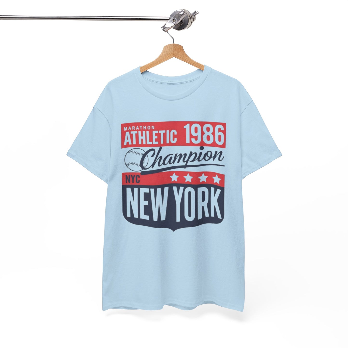 New York 1986 Athletic Champion Tee — Vintage Marathon NYC Shirt