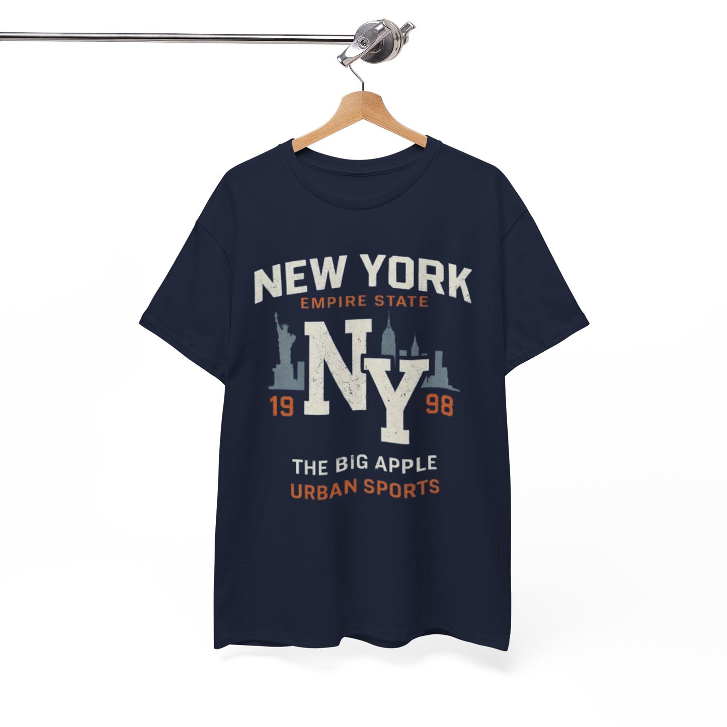 New York NY The Big Apple Tee — Empire State Urban Sports Graphic T‑Shirt (1998)