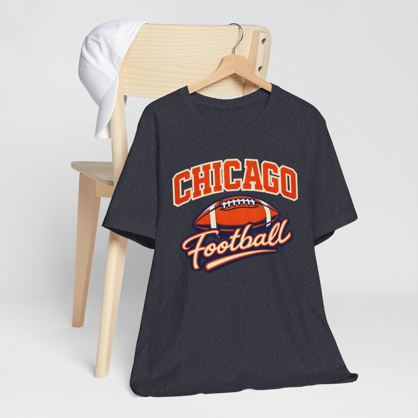Dark Slate Gray Chicago Football T-Shirt – Vintage Style Football Graphic Tee