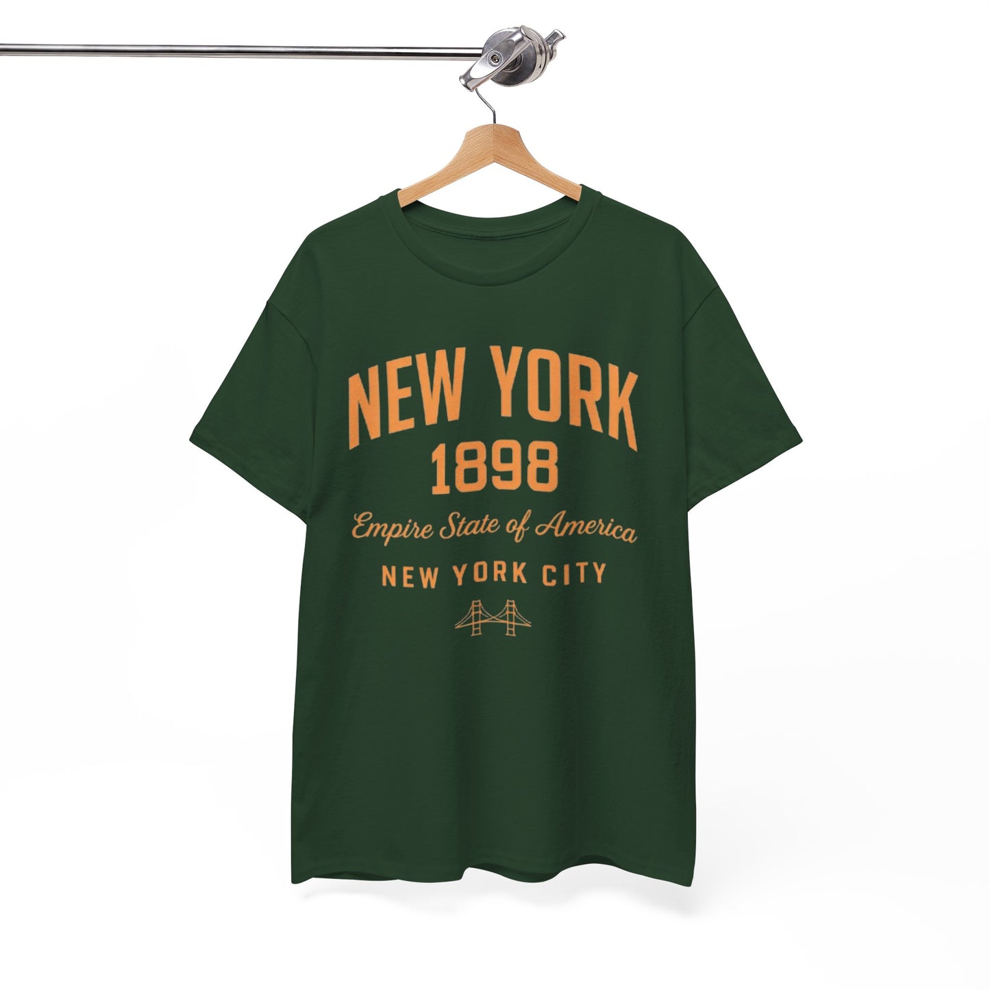 White Smoke New York 1898 Vintage Tee — Empire State of America City T‑Shirt