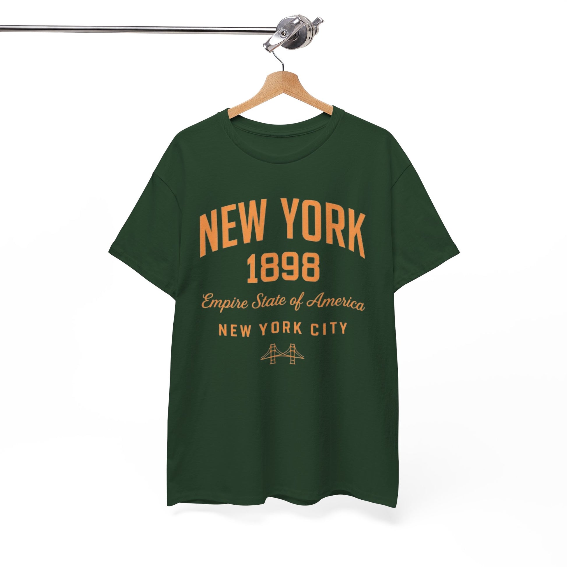 White Smoke New York 1898 Vintage Tee — Empire State of America City T‑Shirt