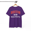 White Smoke Boston 1630 Massachusetts T-Shirt College style Retro campus tee