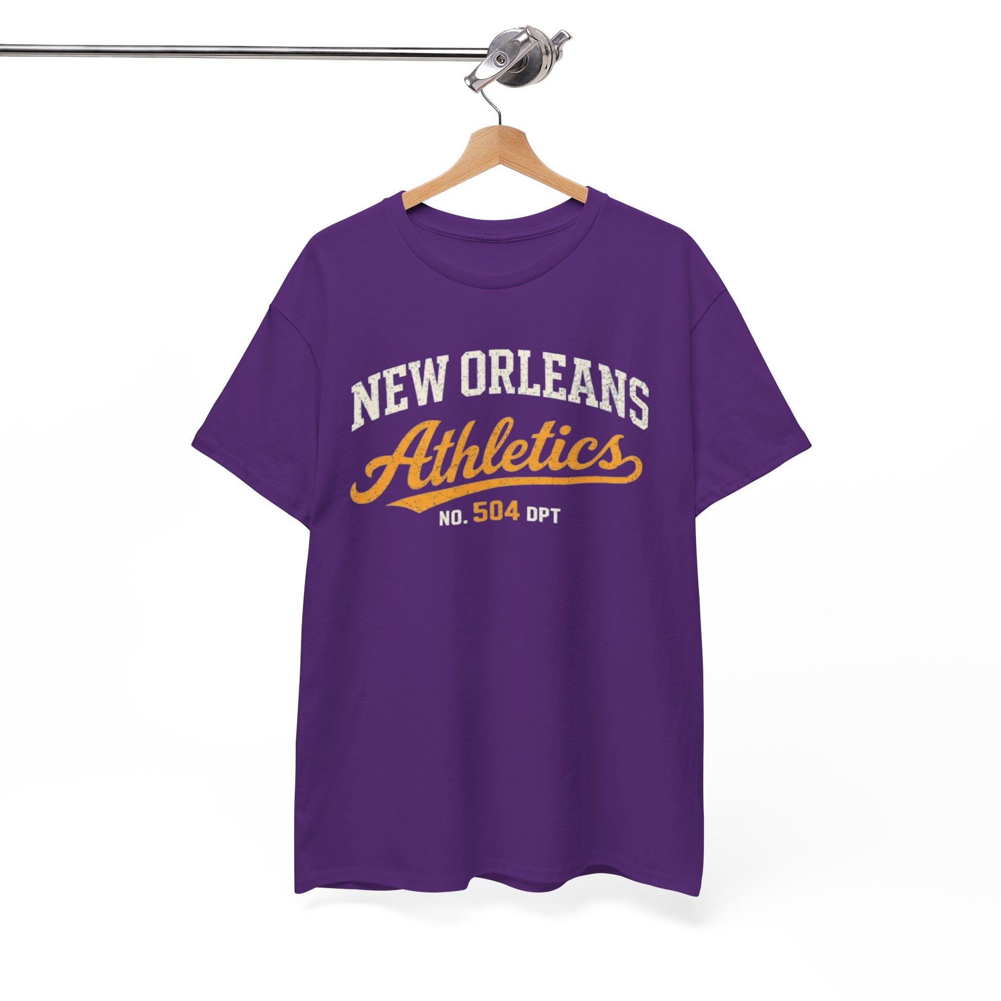 White Smoke New Orleans Athletics T‑Shirt — Vintage Collegiate Sports Tee