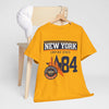Lavender New York Empire State '84 Graphic Tee — Vintage City Skyline T‑Shirt