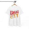 White Smoke Kansas City Retro Tee — Vintage Distressed KC City Shirt