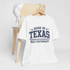 Lavender Texas Football Shirt – Born in Texas Built for Sundays Dallas Game Day T Shirt