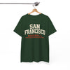 White Smoke San Francisco Baseball Tee — Retro City Sports T‑Shirt