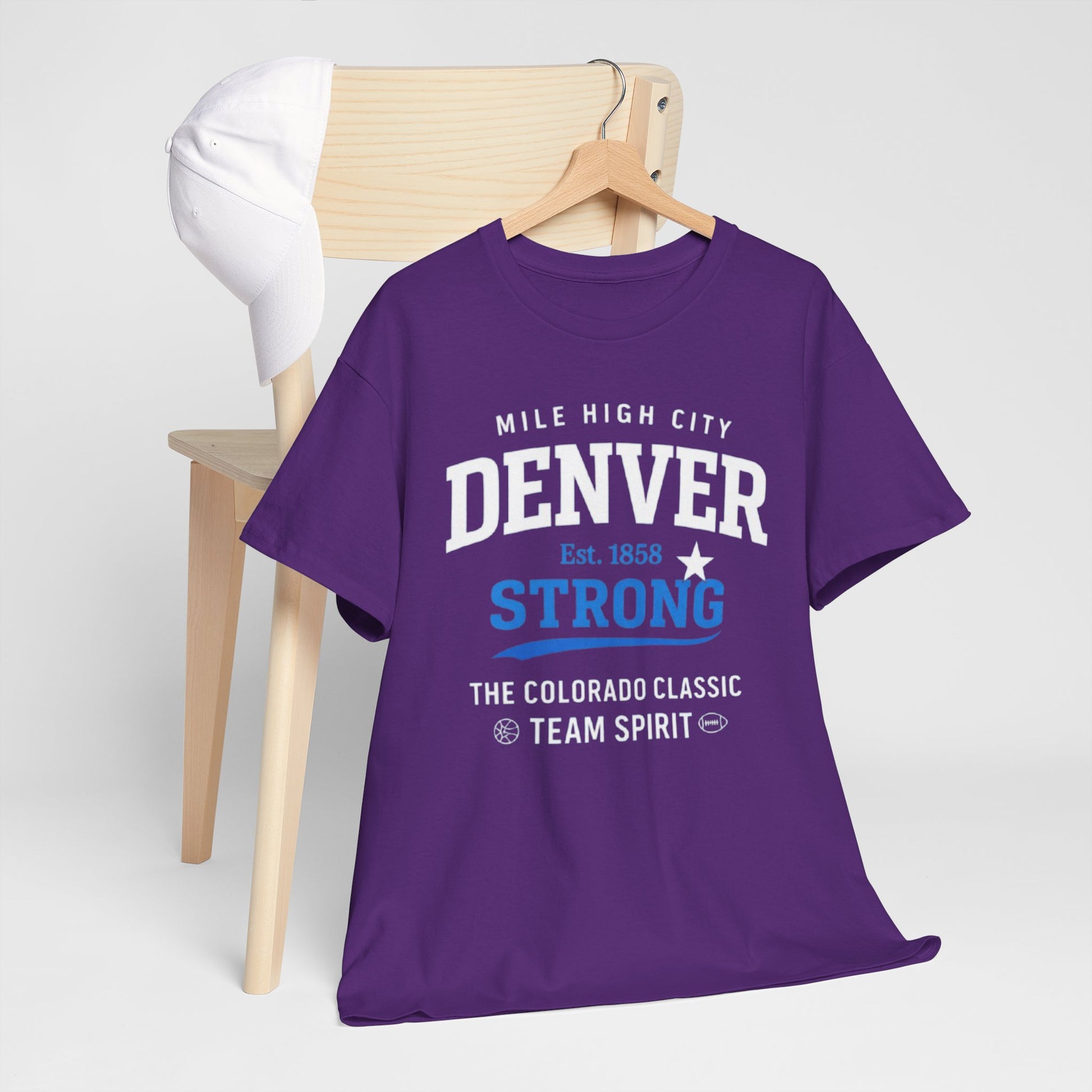 Lavender Denver Strong T‑Shirt — Mile High City Team Spirit