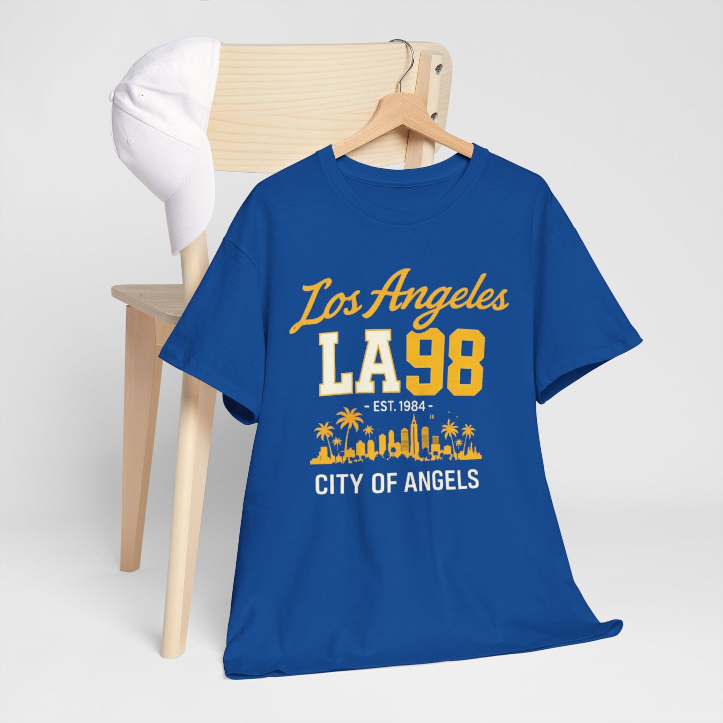 Los Angeles LA 98 'City of Angels' T-Shirt vintage script bold varsity numbers tee