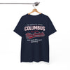 White Smoke Columbus Blue Jackets Hockey T‑Shirt – "Don't Mess With Ohio" Vintage Style