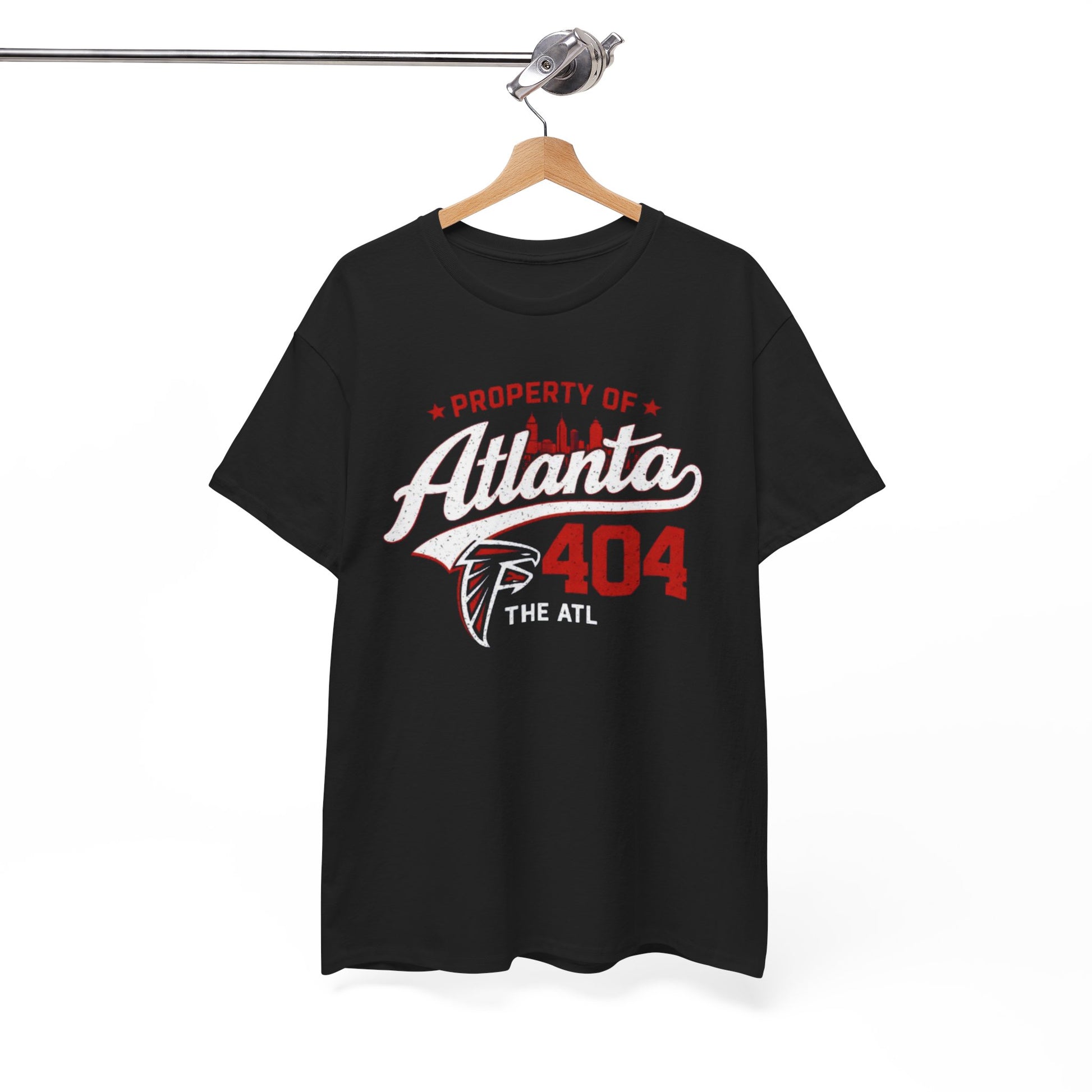 White Smoke Atlanta 404 Tee — Property of Atlanta Falcons The ATL Football Shirt
