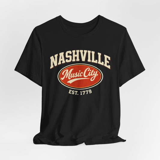 Nashville Music City Tee — Vintage Retro Music Tour T‑Shirt