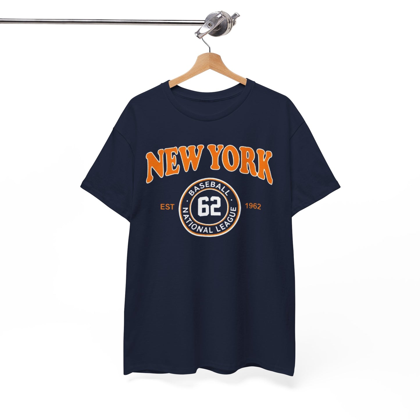 New York 62 Baseball Tee – Vintage Athletic Graphic T‑Shirt