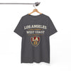 White Smoke Los Angeles West Coast Athletic Graphic T-Shirt – Retro LA Streetwear Tee