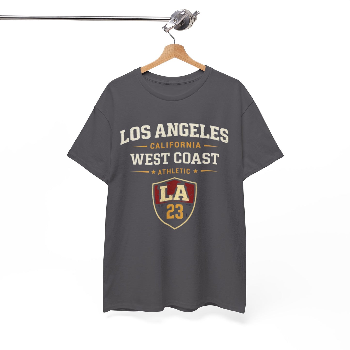 White Smoke Los Angeles West Coast Athletic Graphic T-Shirt – Retro LA Streetwear Tee