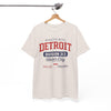 White Smoke Detroit Division 313 Motor City T-Shirt Vintage varsity College style Casual tee  Retro design