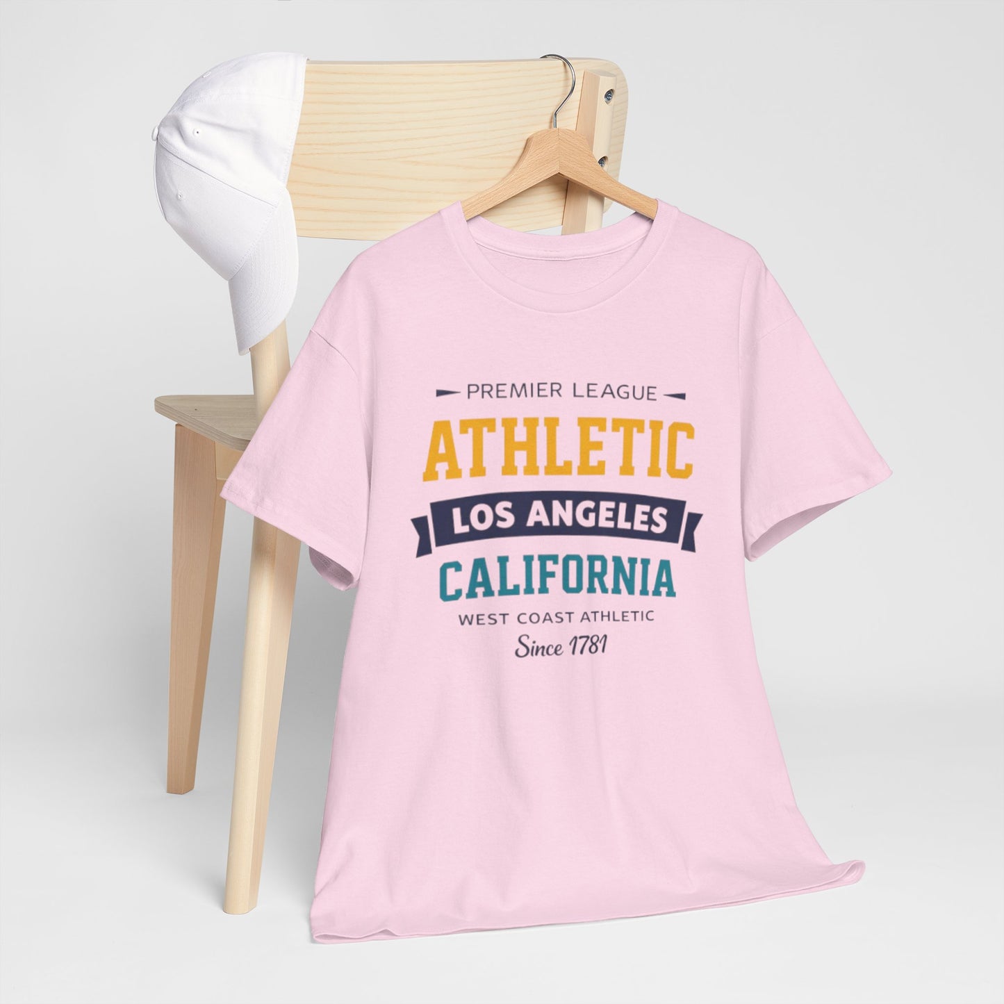 Lavender Athletic Los Angeles California Tee — Vintage West Coast Sports T-Shirt