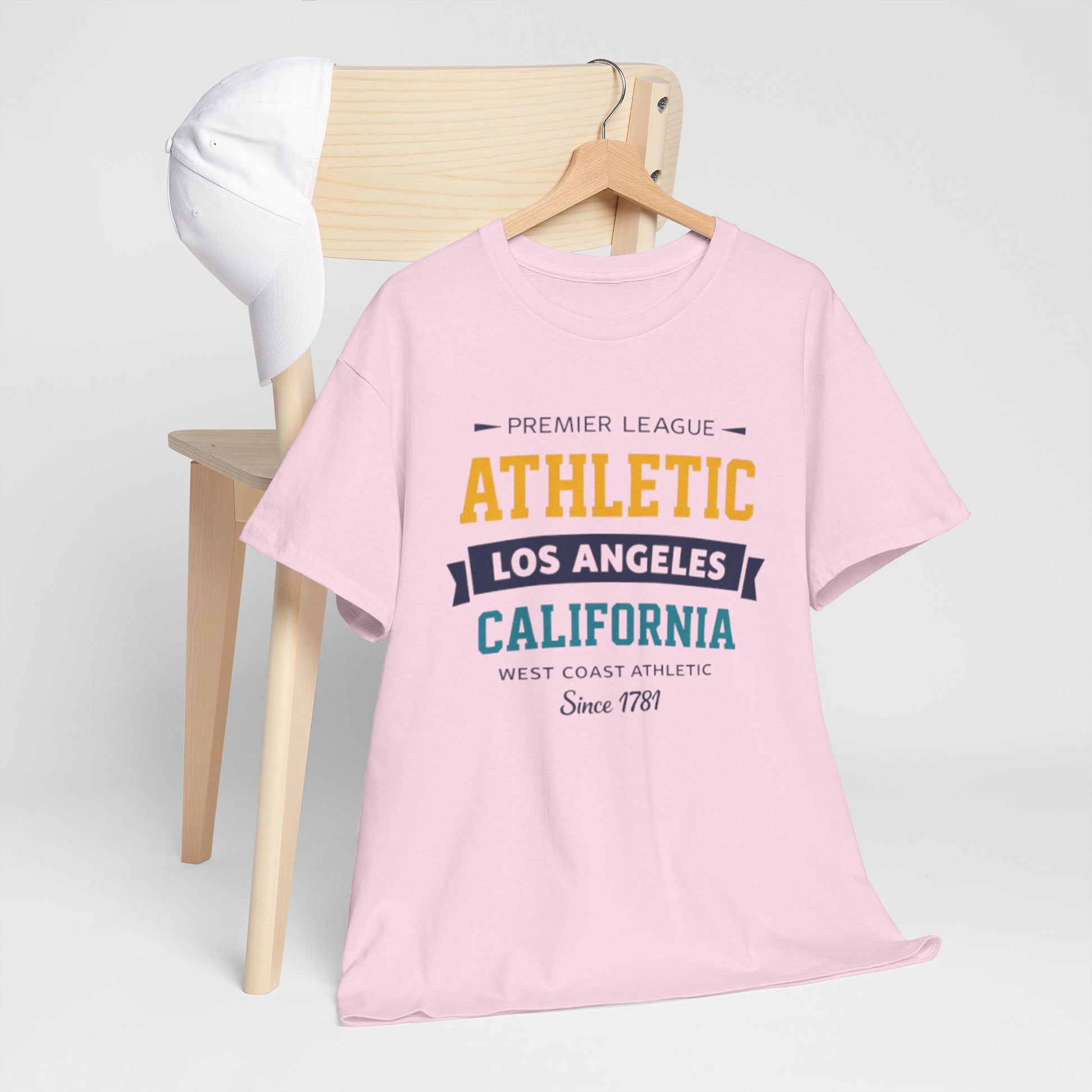 Lavender Athletic Los Angeles California Tee — Vintage West Coast Sports T-Shirt
