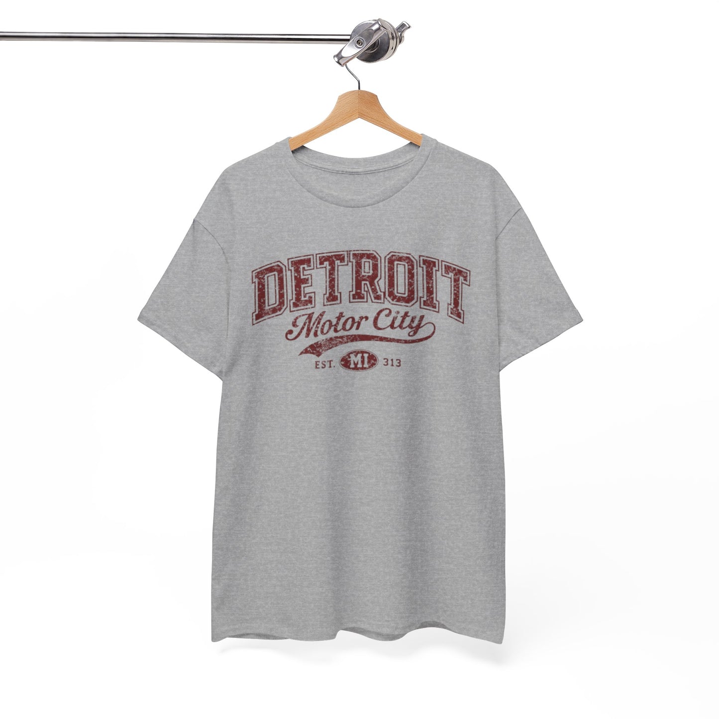 White Smoke Detroit Motor City T‑Shirt — Vintage Automotive Graphic Tee