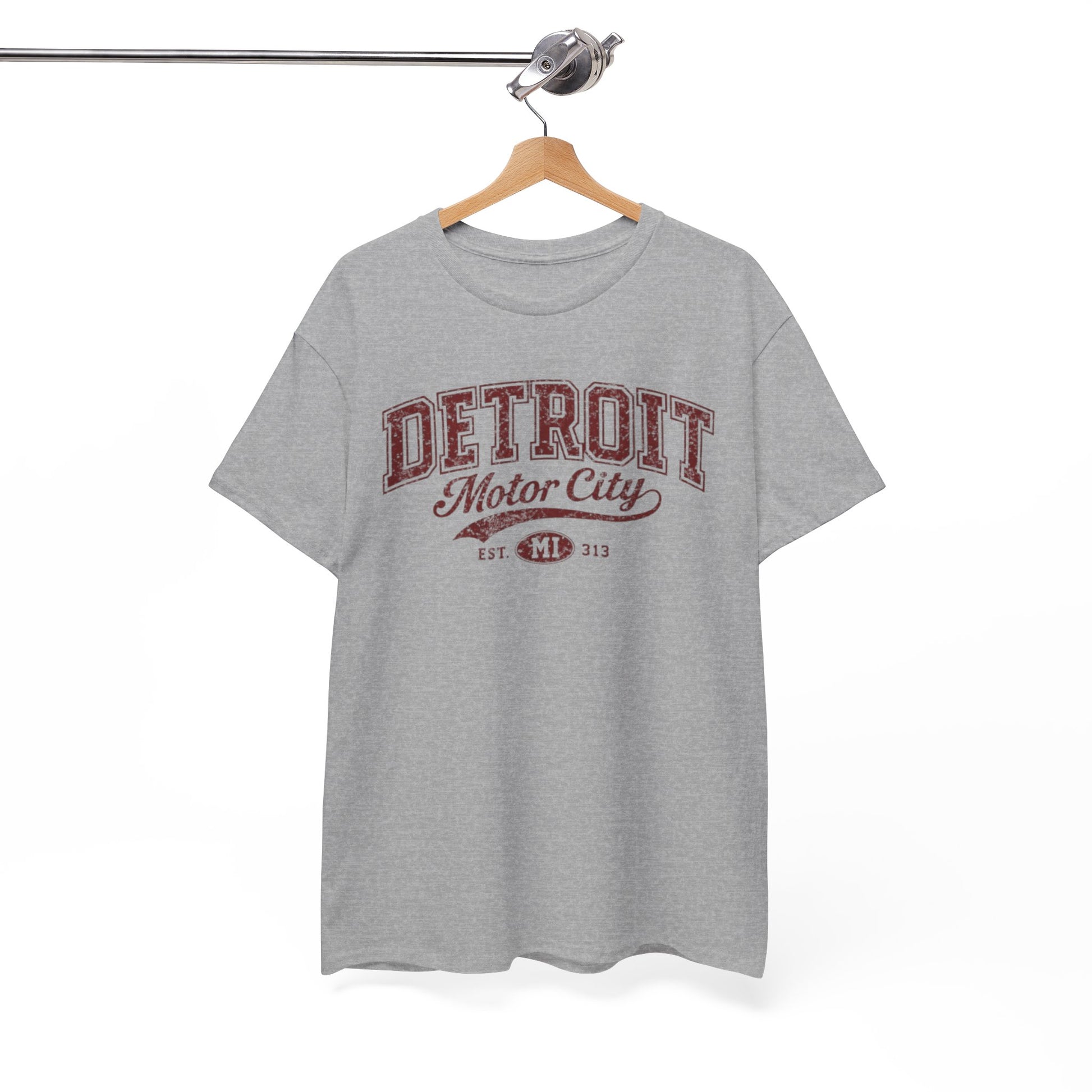 White Smoke Detroit Motor City T‑Shirt — Vintage Automotive Graphic Tee