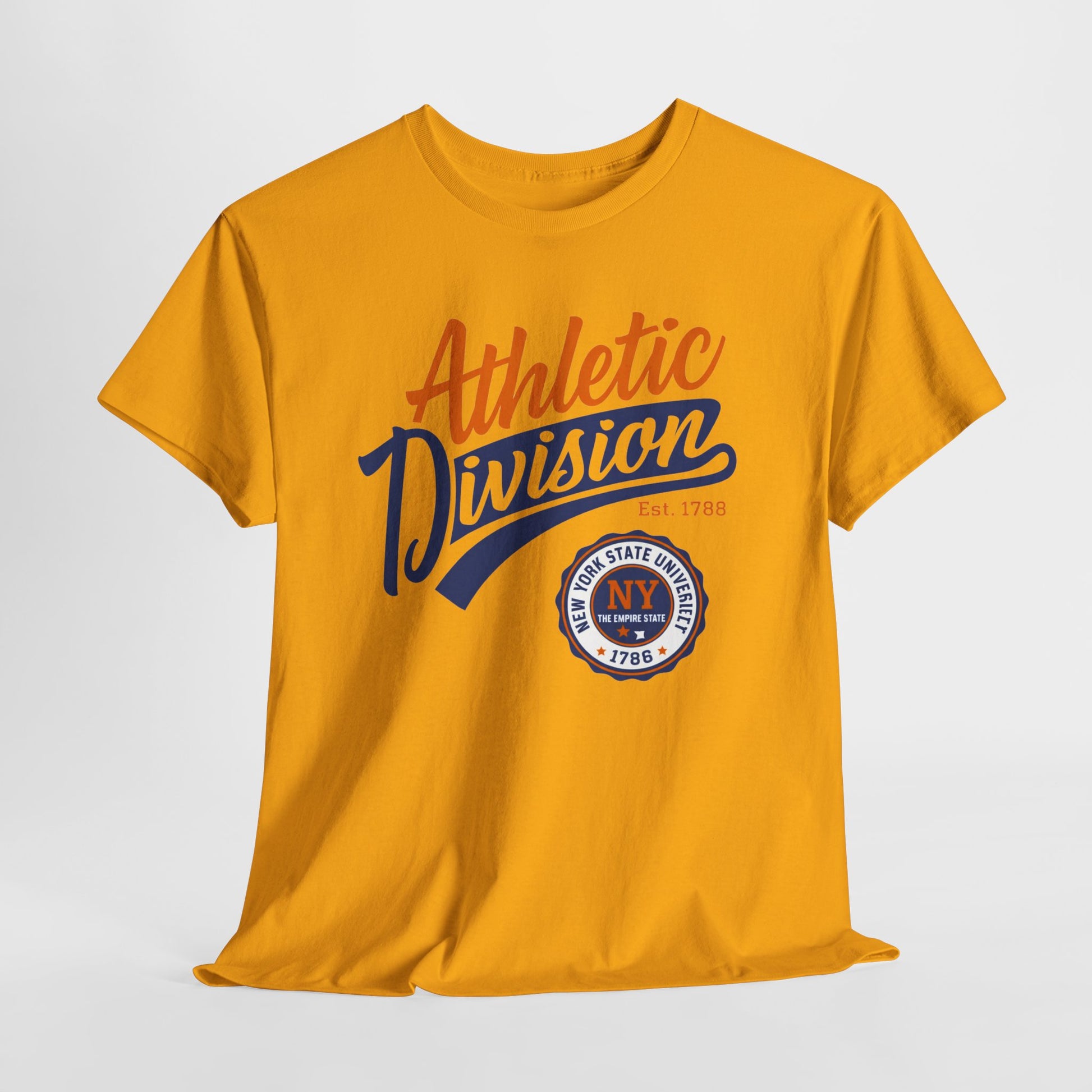 Goldenrod Athletic Division NY Vintage Graphic Tee collegiate style t-shirt