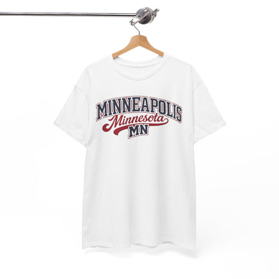 Minneapolis Minnesota MN Vintage Script Tee streetwear t shirt outfit – casual fan outfit, game day outfit, image 1.0