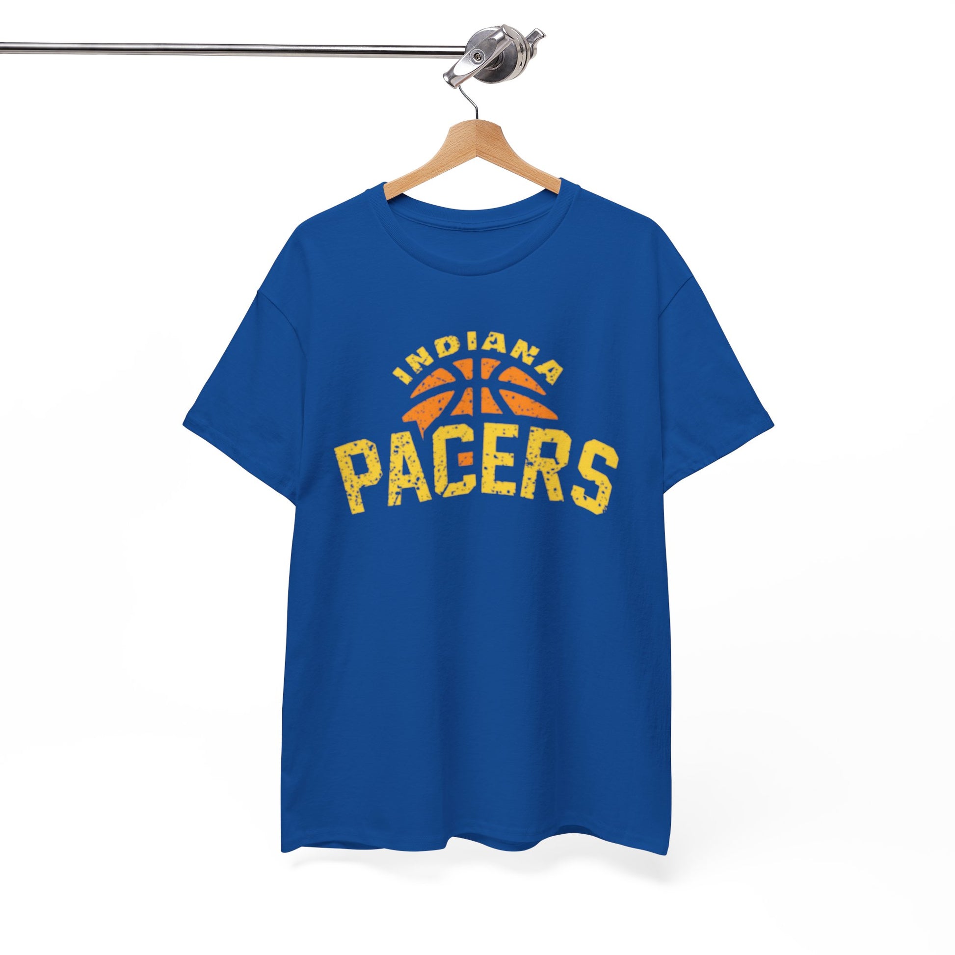 White Smoke Indiana Pacers Basketball Tee — Vintage  Sport T‑Shirt