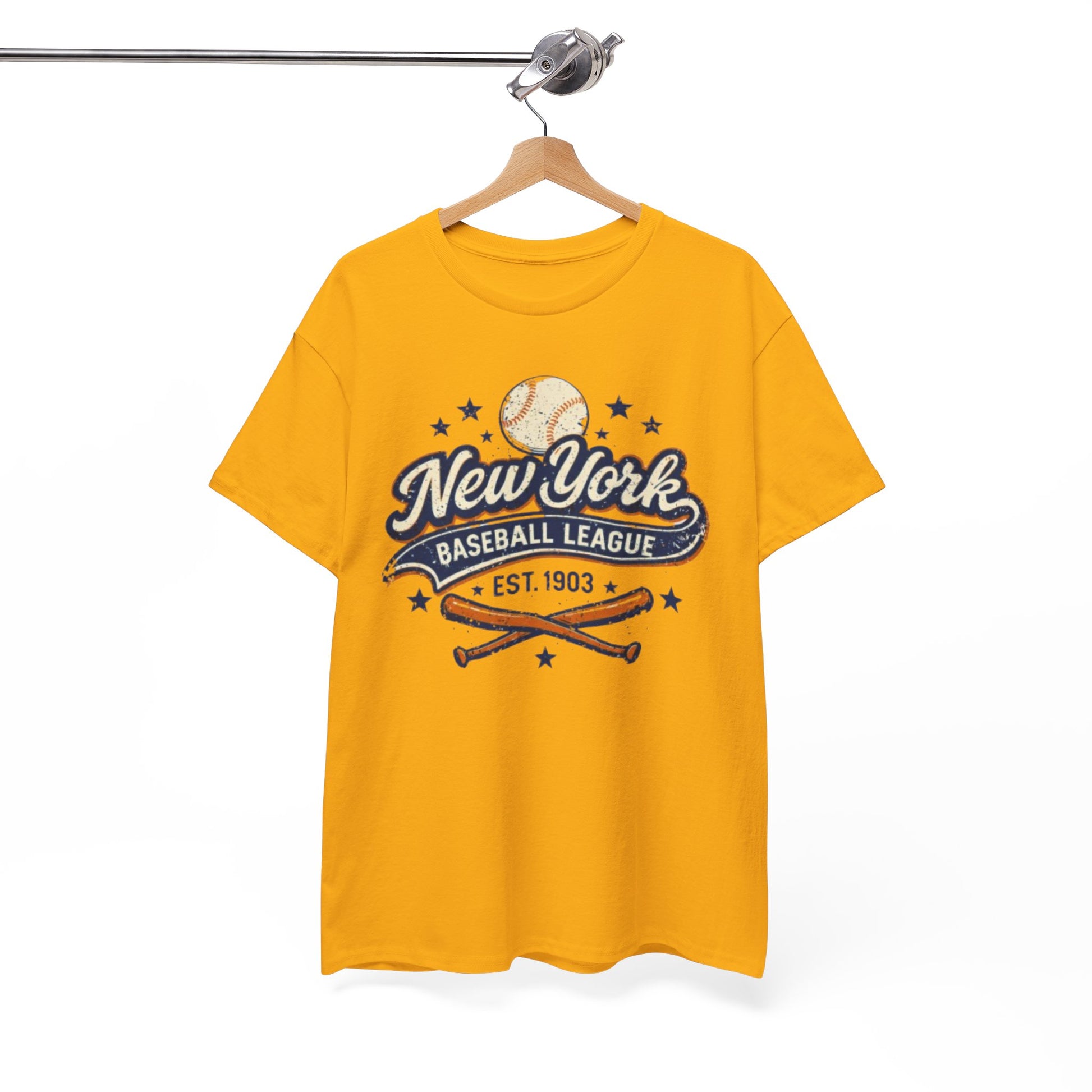 White Smoke New York Baseball League Tee — Vintage 'Est. 1903' Baseball Graphic Shirt