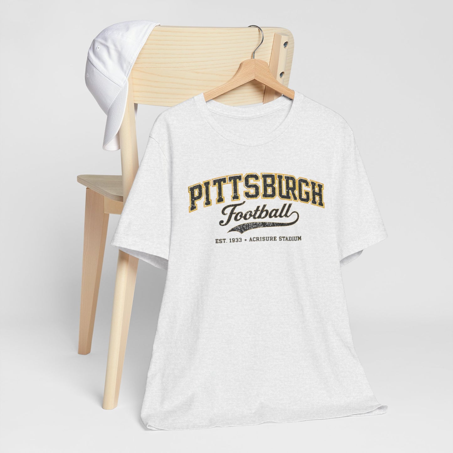 Pittsburgh Football Tee – Vintage Collegiate Crewneck T-Shirt