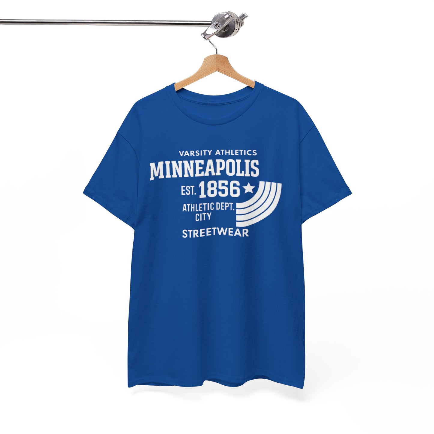 Minneapolis Varsity Athletics T-Shirt — Retro Streetwear City Tee (Est. 1856) – fan gear, sportswear style, image 1.0