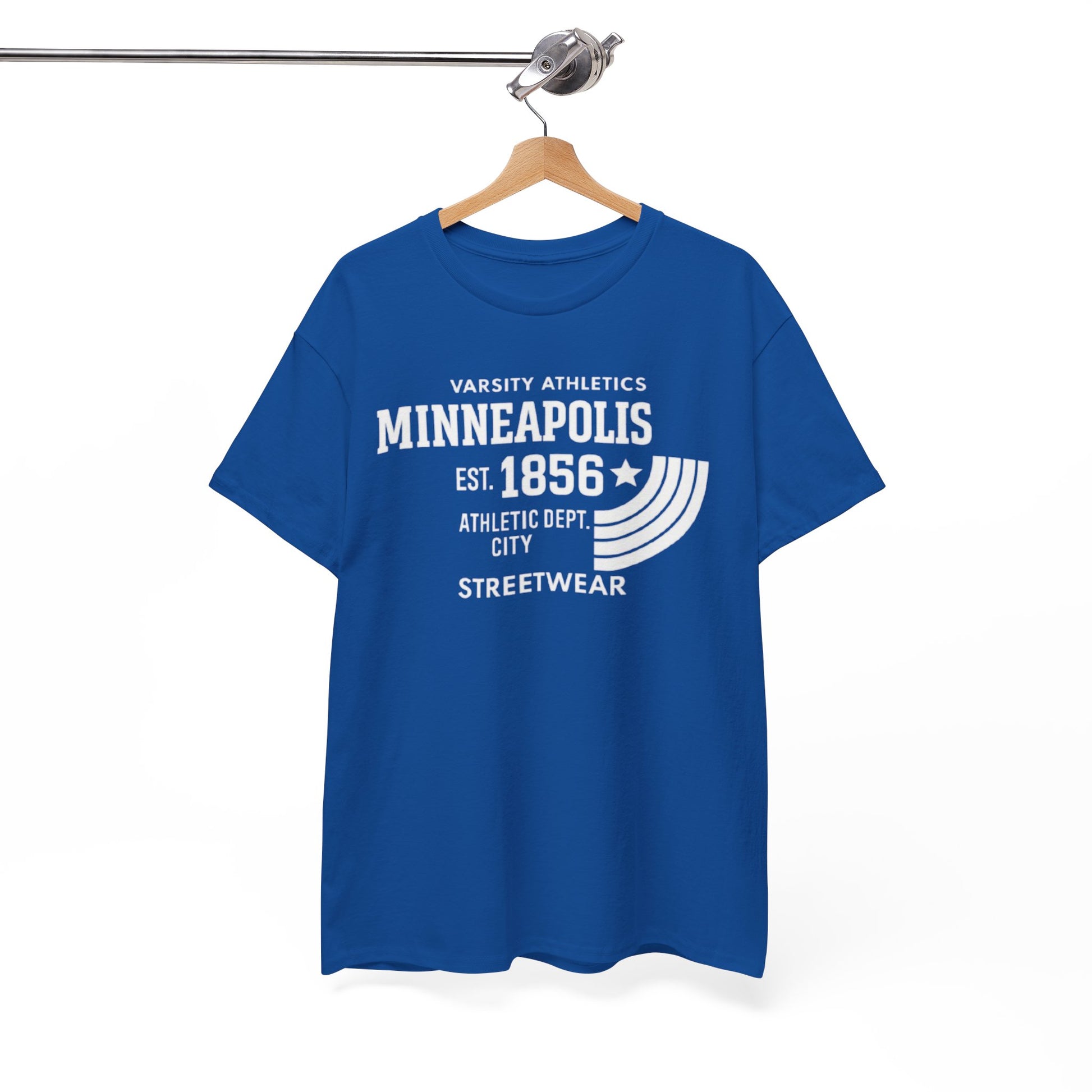 Minneapolis Varsity Athletics T-Shirt — Retro Streetwear City Tee (Est. 1856) – fan gear, sportswear style, image 1.0
