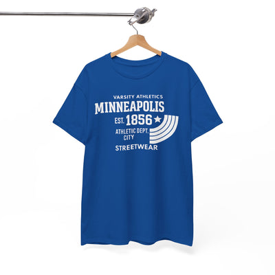 Minneapolis Varsity Athletics T-Shirt — Retro Streetwear City Tee (Est. 1856) – fan gear, sportswear style, image 1.0