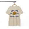 White Smoke Pacers Basketball Tee – Vintage 1967 Basketball Graphic Shirt