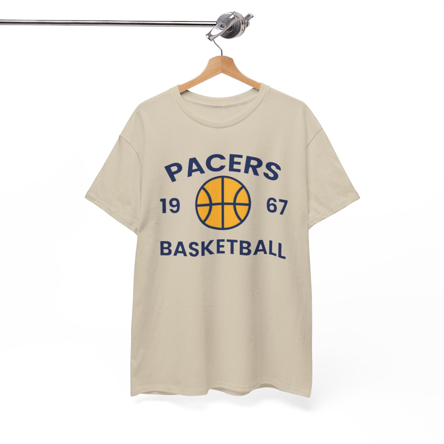 White Smoke Pacers Basketball Tee – Vintage 1967 Basketball Graphic Shirt