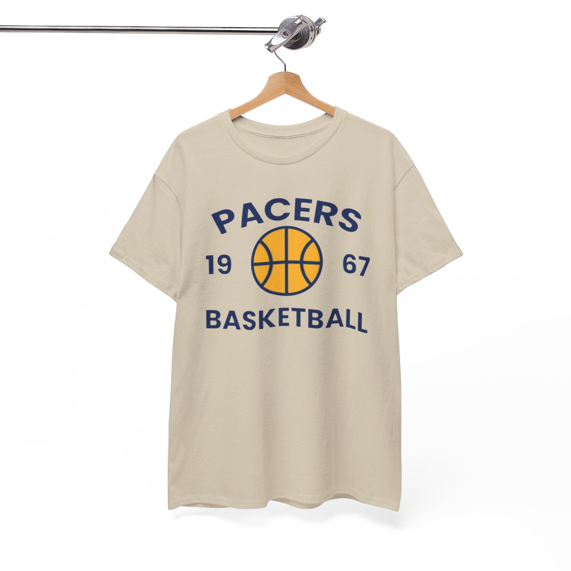 White Smoke Pacers Basketball Tee – Vintage 1967 Basketball Graphic Shirt