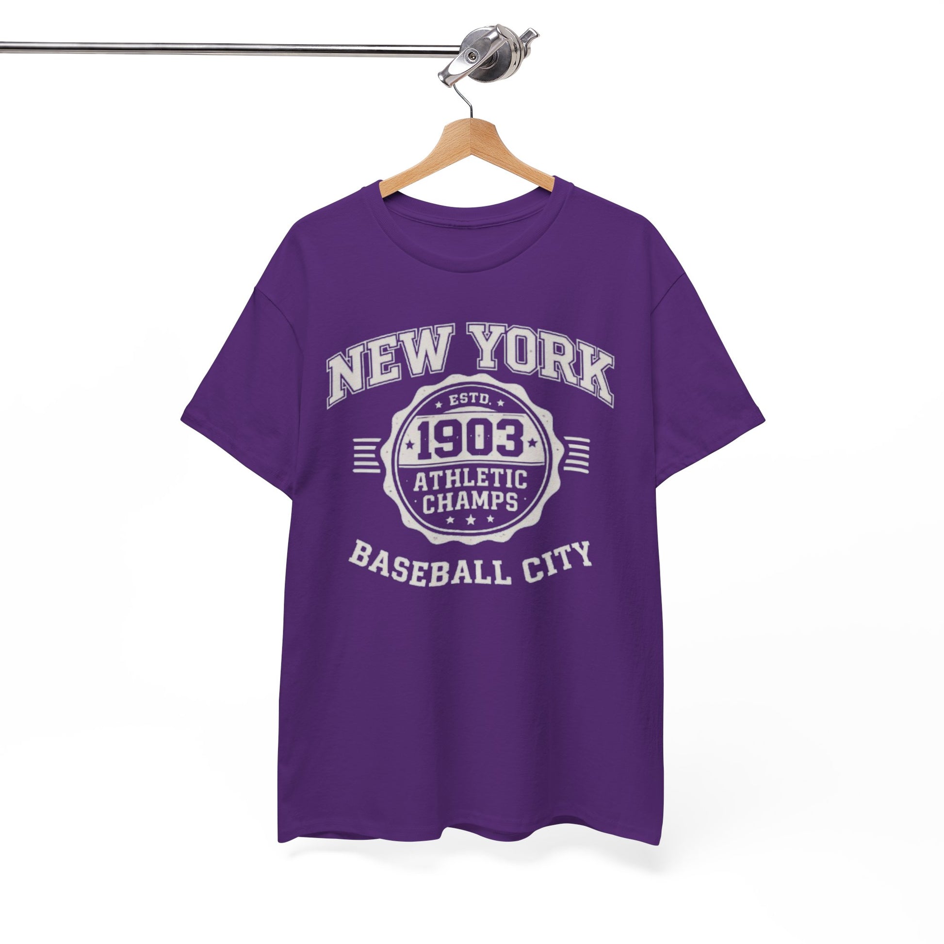 White Smoke New York Baseball City Tee – 1903 Athletic Champs Vintage Shirt
