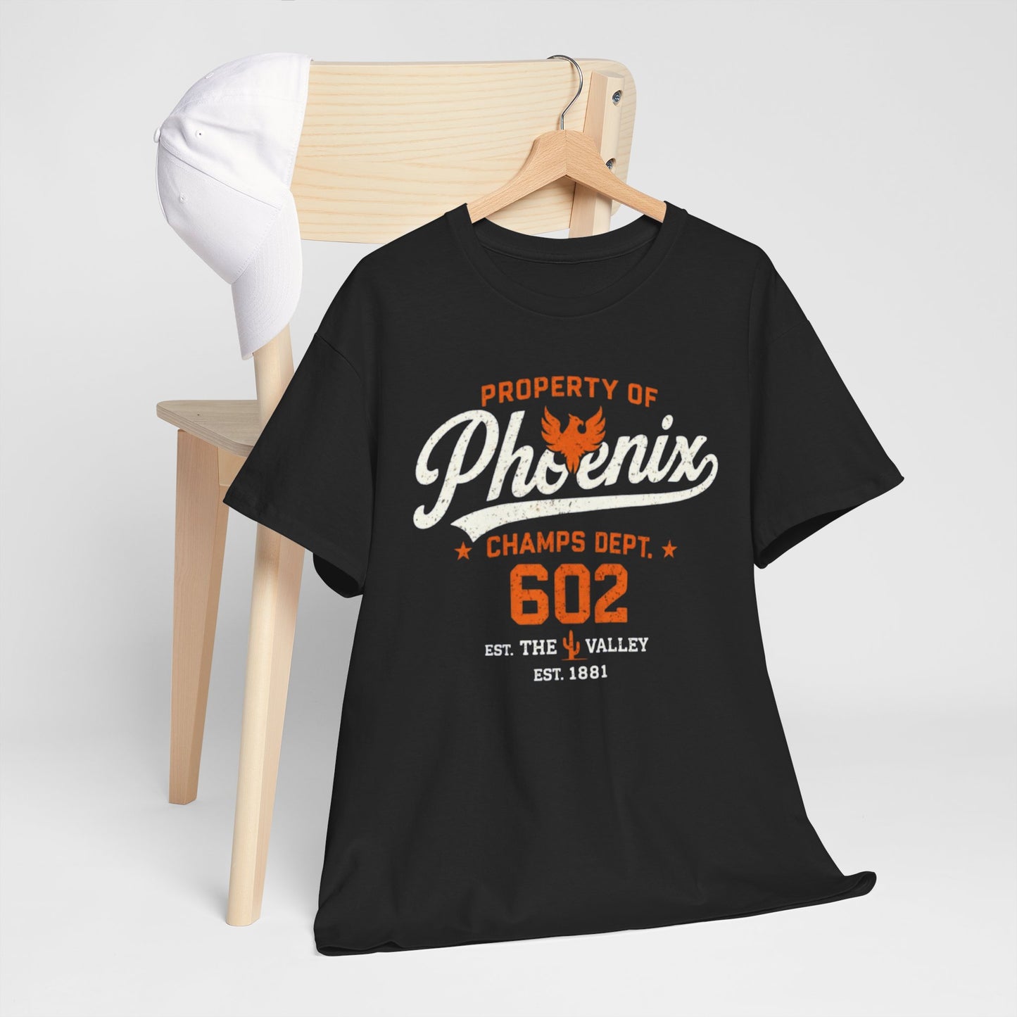 Phoenix Champs Tee — "Property of Phoenix" Vintage Athletic Shirt