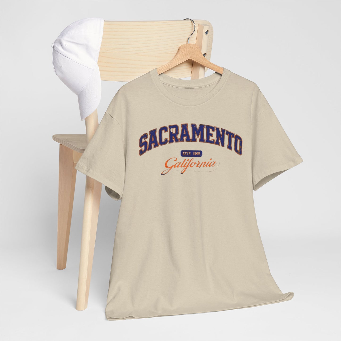 Gray Sacramento California Vintage Arch Tee — City  Graphic T-Shirt