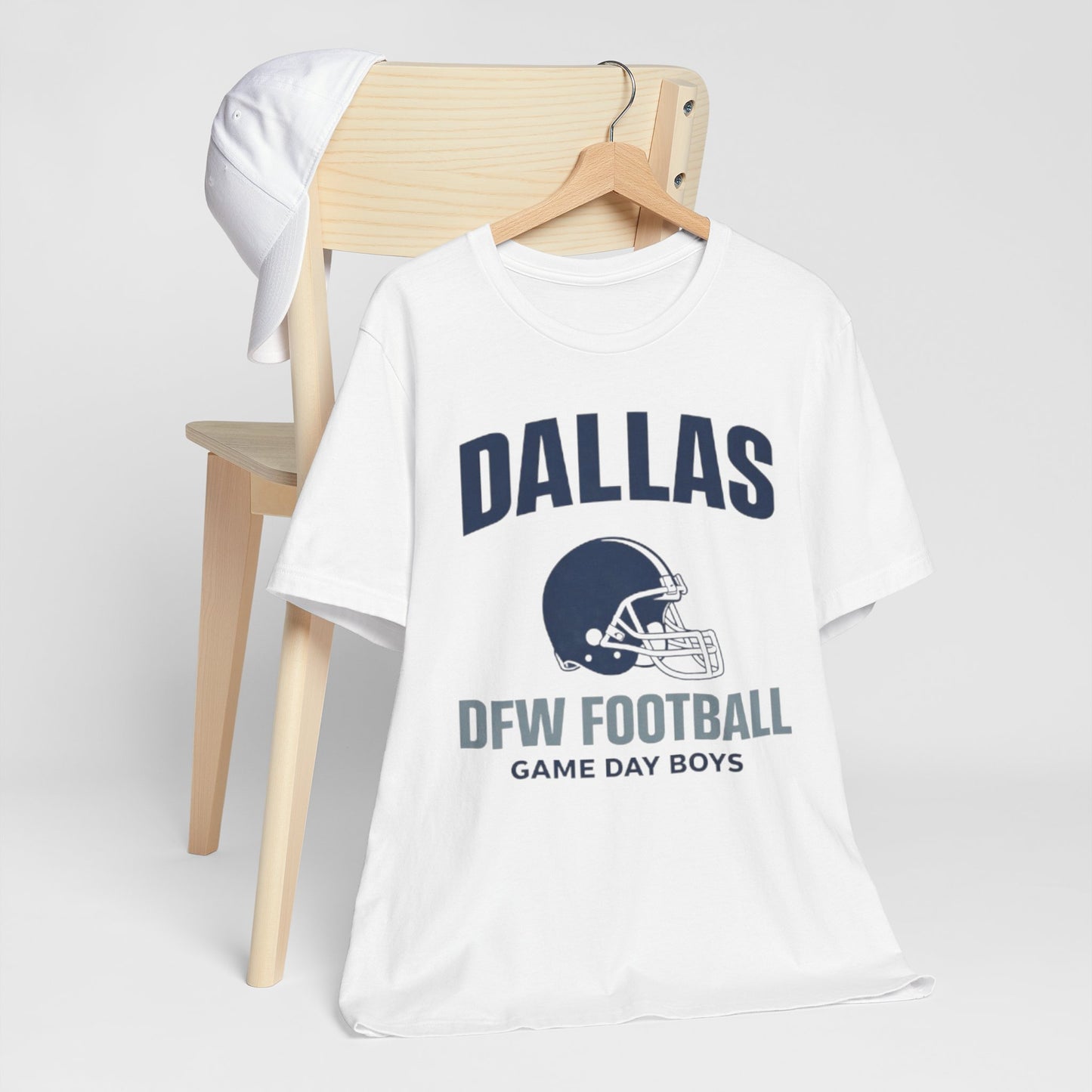 Lavender Dallas DFW Football Tee — Game Day Boys Helmet T-Shirt