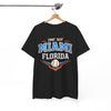 White Smoke Miami Florida 305 Baseball T-Shirt — Retro Sports Tee