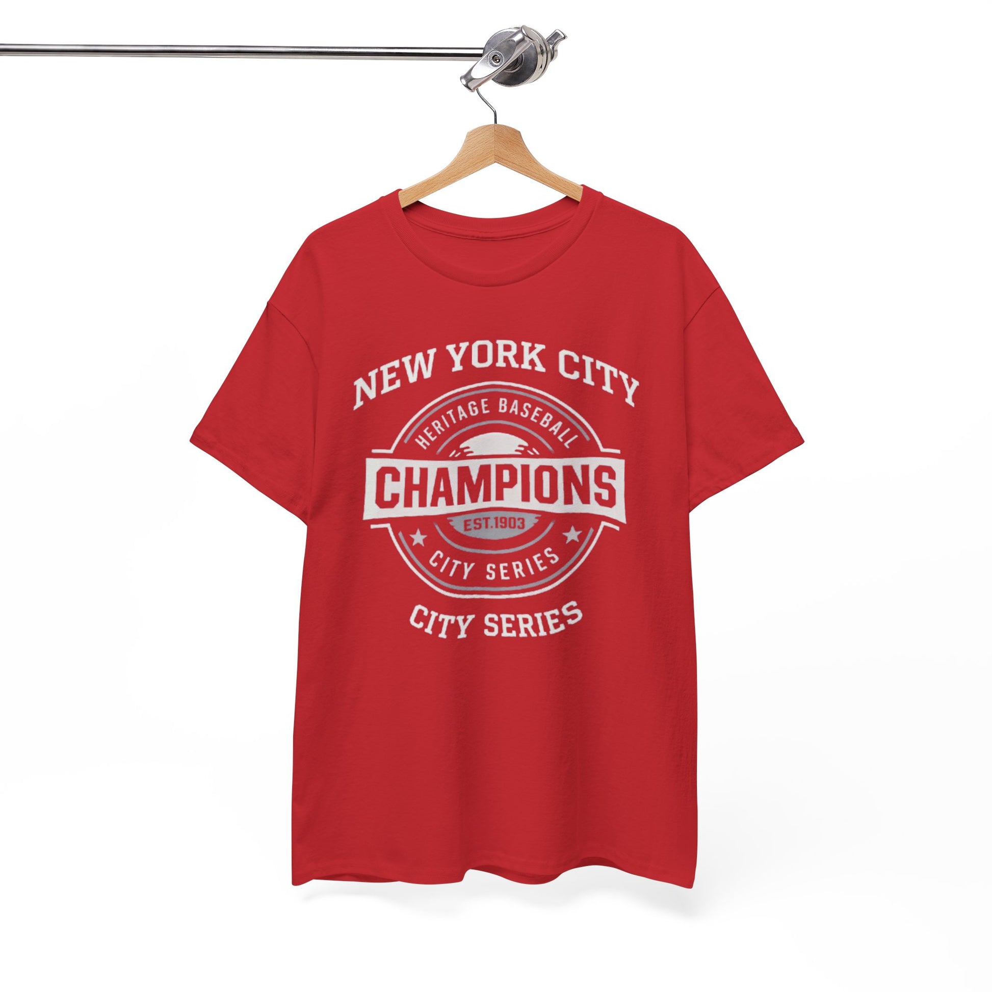 White Smoke New York City Champions T-Shirt — Vintage Baseball City Series Tee