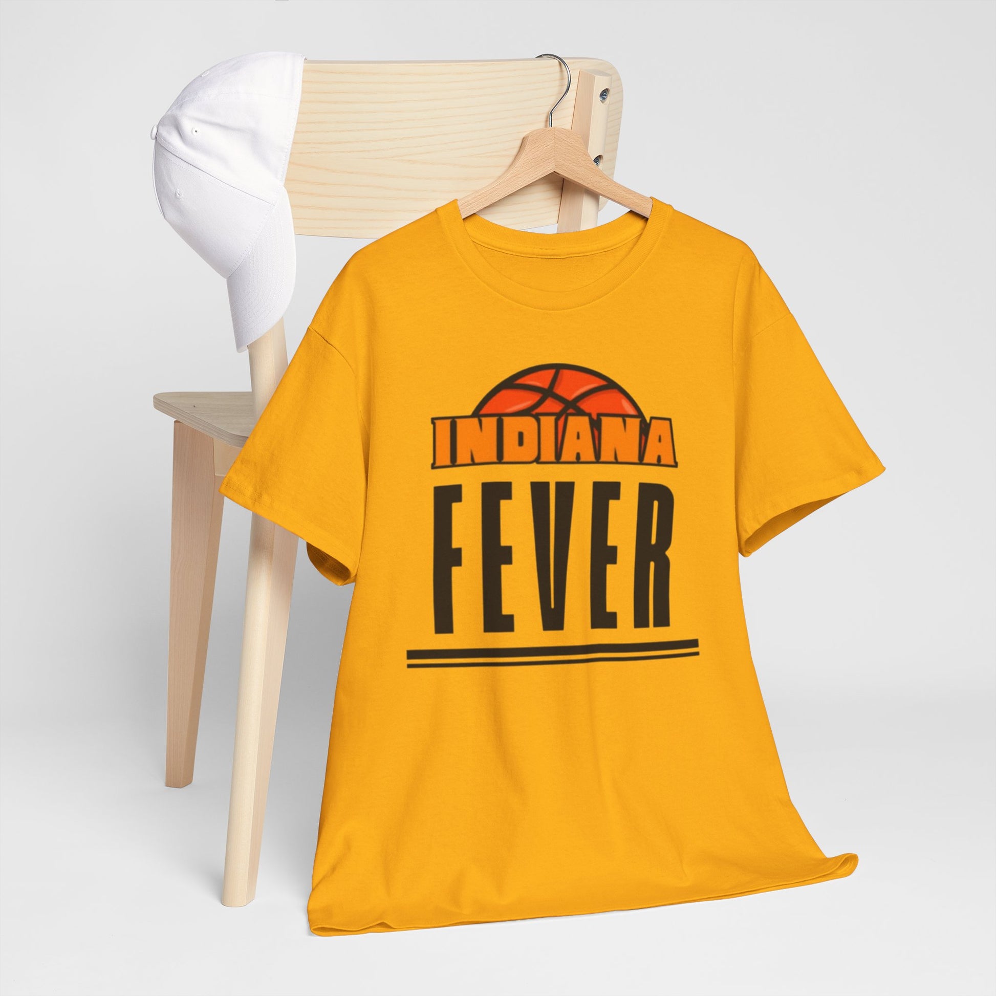 Goldenrod Indiana Fever Basketball T‑Shirt — Retro Tee