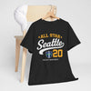 Dark Slate Gray Seattle All Star 20 T‑Shirt — Pacific Northwest Vintage Sports Tee