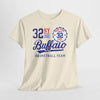 Lavender Buffalo 32 Basketball Team Tee — Vintage NY Sports T-Shirt
