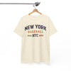 White Smoke New York baseball tee  NYC t shirt  vintage baseball  sporty shirt
