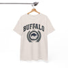 White Smoke Buffalo Crest Tee – Vintage Buffalo Logo T-Shirt