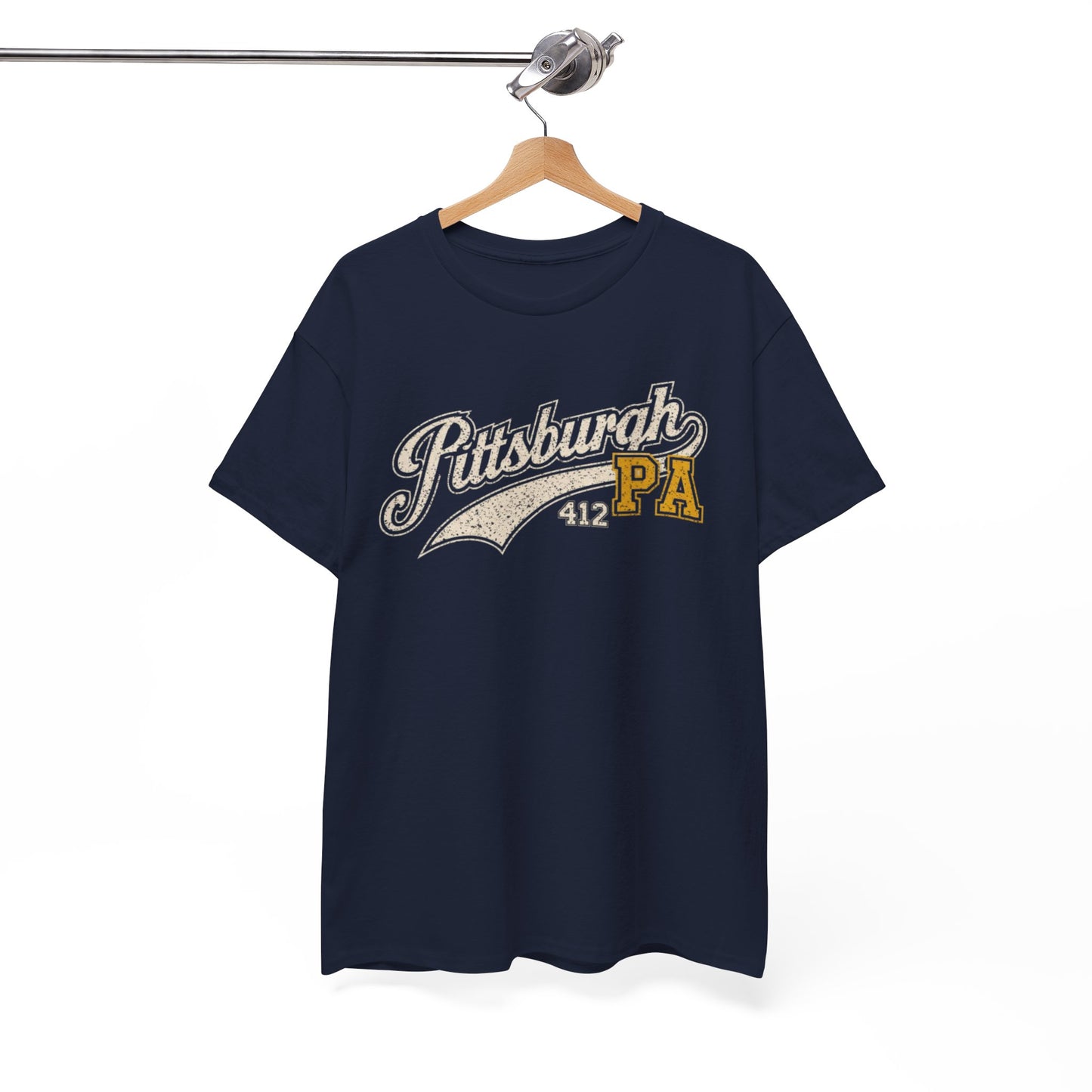 Pittsburgh PA 412 Retro Script Tee
