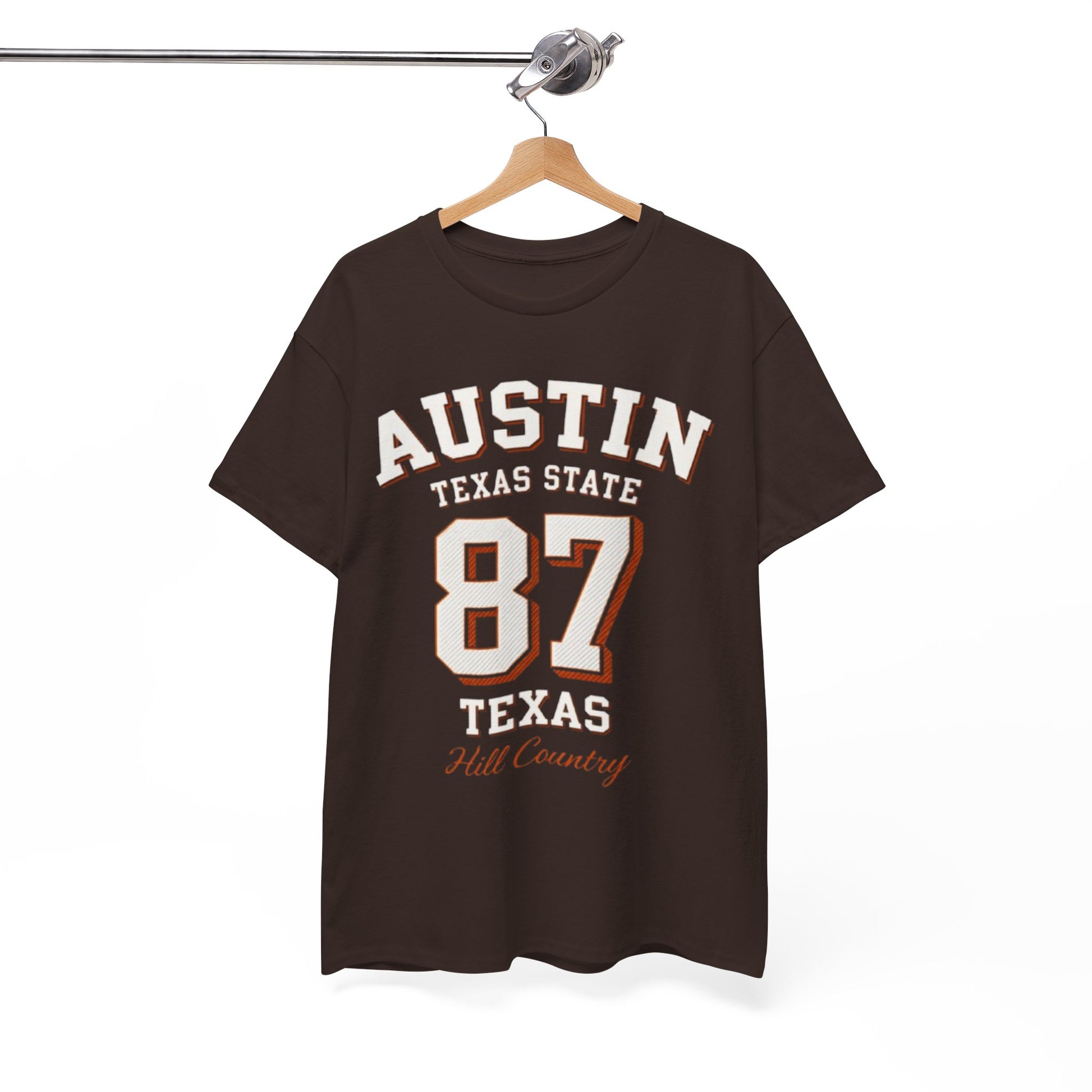 White Smoke Austin Texas State 87 Graphic T-Shirt – Vintage Varsity City Streetwear Tee